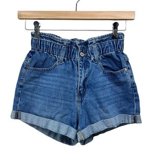 Kancan Paper Bag High Rise Denim Shorts Womens Medium